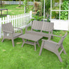 4Piece Garden Furniture Lounge Set Dining Corner Sofa Table Chairs Outdoor Patio