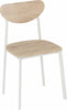 Riley Small Dining Set Table and 2 Chairs White and Light Oak Effect Veneer