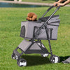UK Rolling Wheeled Pet Carrier Basket Pet Stroller Car Seat for Dogs Cats Puppy