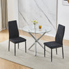 90x90 Round Table and Chairs Round Glass Table with Chairs Dining Table Set