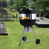 Portable Barbecue Charcoal BBQ Grill Smoker Backyard Roaster Wheels Pizza Oven