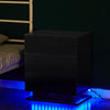 High Gloss LED Bedside Tables Cabinets 3 Drawers Nightstand Bedroom White Black