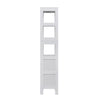 White Tall Bathroom Cabinet with Drawers Display Shelf Cupboard Storage Unit