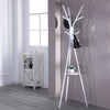 Metal Hat Coat Stand Clothes Storage Rack Umbrella Stand Hanger Hooks With Shelf