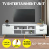 Modern TV Cabinet Stand Unit Wooden Media Storage Space Shelves W/ Doors Drawers
