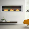Stainless Steel Glass Bio Ethanol Fireplace Biofire Fire Wall Mounted /Recessed