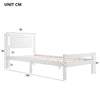 Single Bed White Solid Pine Wood Frame 3ft Wooden Shaker Style Bedroom Furniture