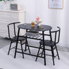 Marble Vein Table + 2 Chairs Set Bistro Set Metal Frame Coffee Breakfast Kitchen