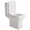 Modern Bathroom Square Toilet Close Coupled WC Soft Close Seat Short Projection