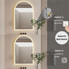 Illuminated LED Bathroom Mirror with Demister Sensor Clock Temperature Display