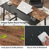 Space-saving Computer PC Desk Black+ Vintage Writing Study Desk for Home Office