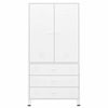 Industrial Wardrobe White 90x50x180 Metal Q5L2