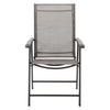 2/4/6 Seater Outdoor Garden Patio Brown Furniture Set Glass Table+Folding Chairs