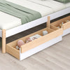 Wooden Bed Frame Storage Drawers 4ft6 Double Size Kids Bed with Cloud Headboard
