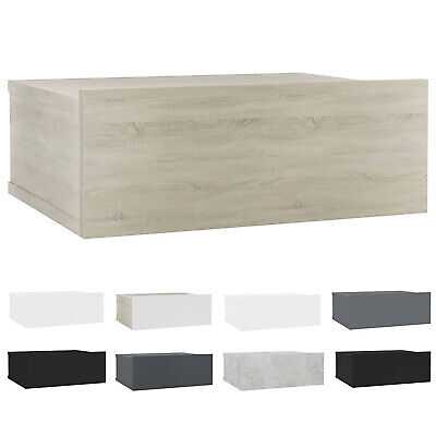 1/2x Floating Nightstand Concrete Engineered Wood Cabinet Multi Colours vidaXL