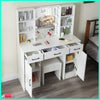 Bedroom Makeup Desk Vanity Set Dressing Table With LED Lights Mirror & Stool UK