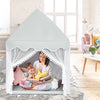 Wood Frame Large Playhouse Kids Toddler Castle Play Tent W/ Washable Mattress