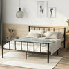 Metal Bed Frame 4ft6 Double Solid Bedstead Base Headboard for 135*190CM Mattress