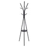 Metal Hat Coat Stand Clothes Storage Rack Umbrella Stand Hanger Hooks With Shelf