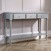 Stylish Grey Painted Wooden 3 Drawer Hallway Console Table Side Desk Undershelf