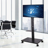 Tall TV Floor Stand Trolley Cart Easy Removable 32-70 in for Office Meeting Room