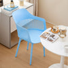4x Plastic Chairs Dining Living Rooom Kitchen Office Lounge Seat Breathable Back