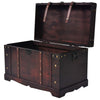 Retro Wooden Treasure Chest Vintage Storage Box Trunk Coffee Table Lockable UK
