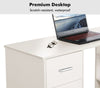 Large Computer Desk With Shelves & Drawers PC Writing Study Table Home Office