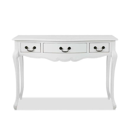 Juliette White Console Table, Stunning Shabby Chic Hallway table with 3 drawers