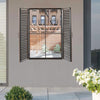 Metal Vintage Chic Shutter Garden Mirror WindowStyle Wall Hanging Home Art Decor