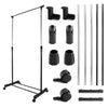 Adjustable Mobile Tidy Clothes Rail Coat Garment Hanging Rack Shoe Storage Stand