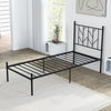 3FT Single Bed Frame with Headboard Metal Platform Bed w/30 cm Under Bed Storage