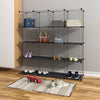 16 Cubes Storage Rack Wire Mesh Interlocking Display Shelves Stackable Cabinet