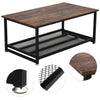 Industrial Rustic Wood Coffee Table Storage Display Shelf Console Table TV Stand