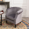 Upholstered Oyster High Back Armchair Sofa Wingback Chair Lounge Fireside Seat