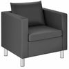 Single Sofa Chair PU Leather Leisure Single Armchair Couch Lounge Home W/ Pillow