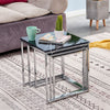 Marble Pattern Nest Of 3 Coffee Table Nested Tables Side Sofa End Nesting Tables