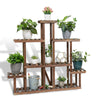 Large Vertical Wood Plant Stand Multiple Indoor Plants Shelf Corner Room Terrace