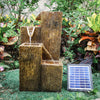 Solar Garden Fountain Water Pump Cascade Landscaping Outdoor Feature Landscape