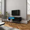 Modern TV Cabinet Led Light White High Gloss Stand Unit 110CM for Living Room UK