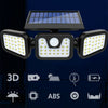 74LED Solar Powered PIR Motion Sensor Lamp Outdoor Garden Security Wall Light UK