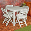 2,4pcGarden Plastic Patio Dining Whether Proof Table & Chairs Outdoors Furniture