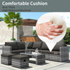 Rattan Corner Group Garden Furniture Set 8 Seater Outdoor Sofa Table Stool Set