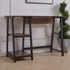Industrial Style Rustic Metal Frame Wooden Dressing Table Bedroon Computer Desk