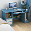PC Computer Desk Writing Study Gaming Table Drawer Shelves Bookshelf Workstation