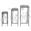 3x Metal Plant Pot Stand Flower Display Shelf Garden Balcony Outdoor Indoor