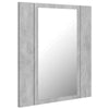 Vanity Cloakroom RGB LED Bathroom Mirror Cabinet Concrete Grey Unit 40x12x45cm