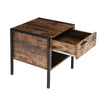 Industrial Bedside Cabinet Nightstand Side End Table Vanity Lamp Drawer Desk UK