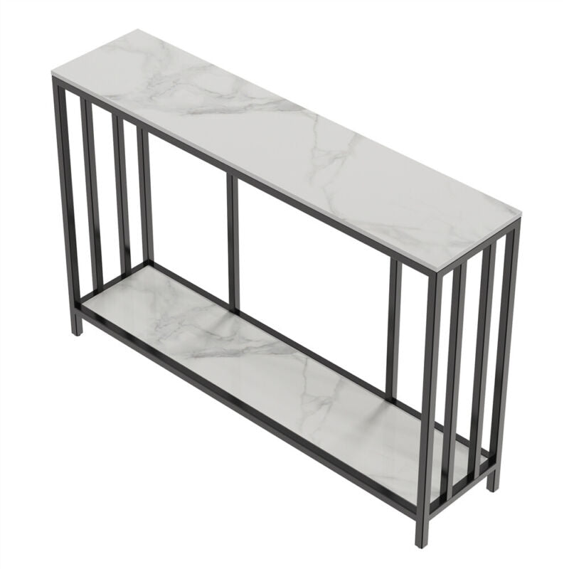 Large Slim Marble Console Table Hallway Foyer Wall Side Table Window S ...