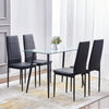 2/4/6 Dining Chairs Side Chairs High Back Velvet/Faux Leather Padded Seat Home